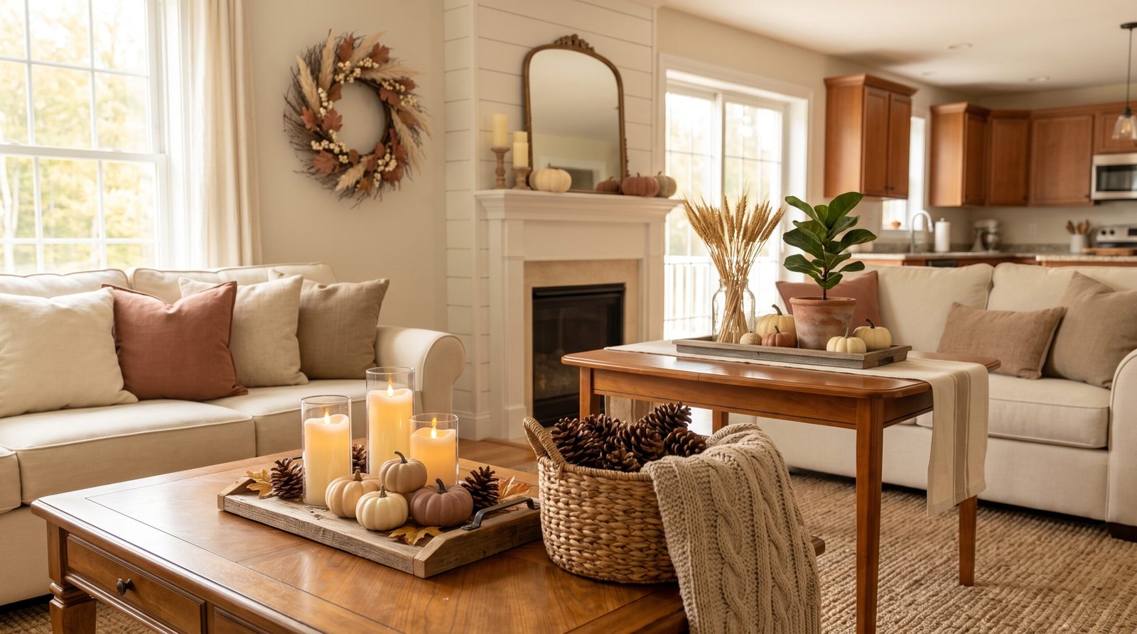 Cozy fall home decorated with easy Amazon DIY projects