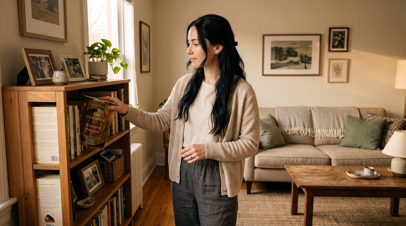Woman maintaining an organized small home with simple storage systems