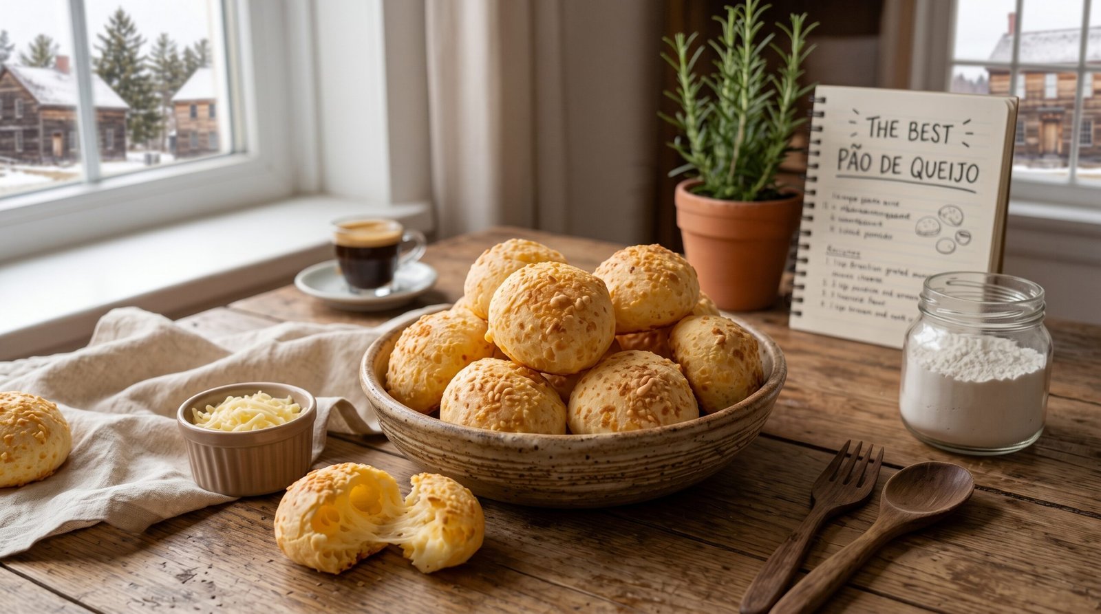 Brazilian cheese bread pão de queijo